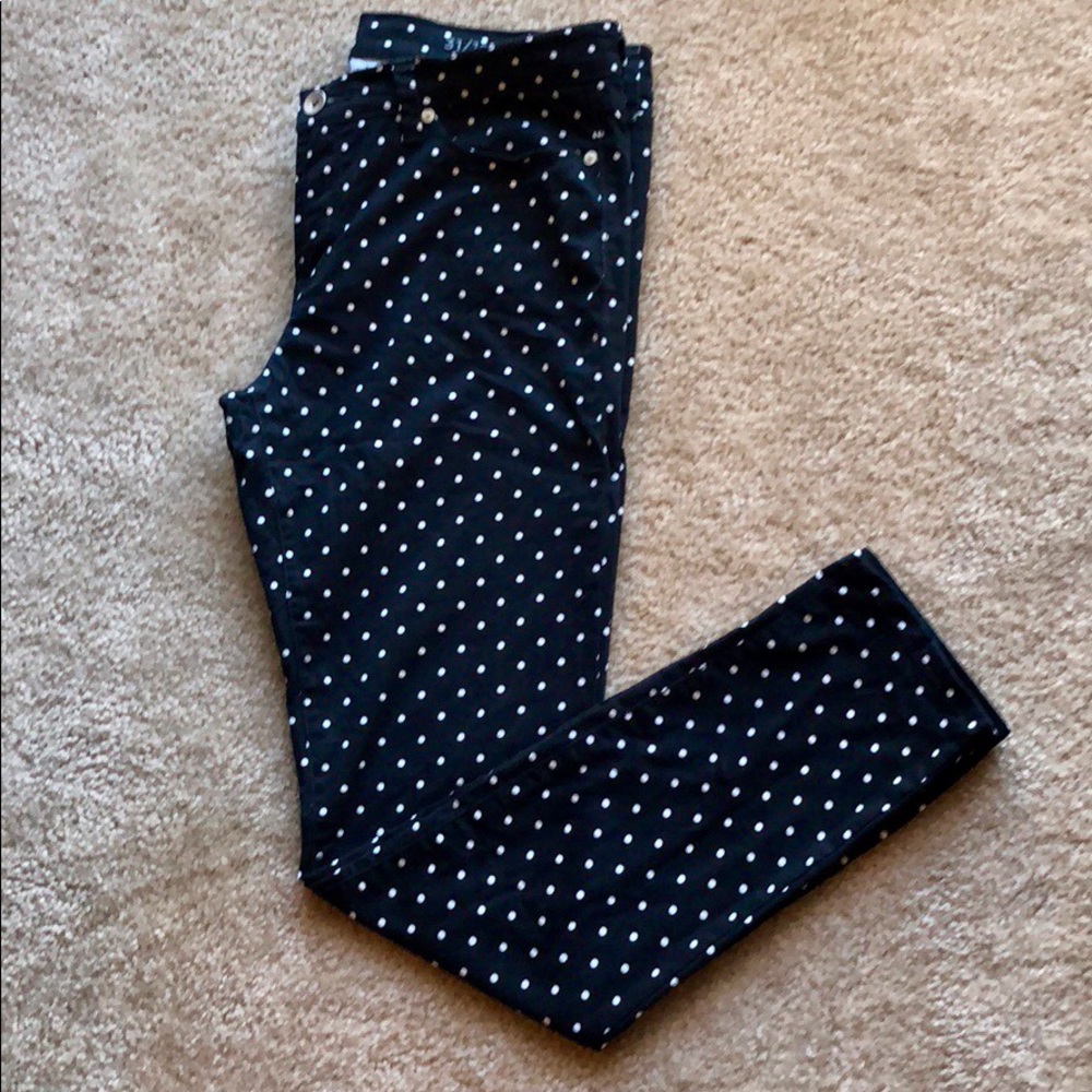 *SALE*Soft stretch polka dot pants, size 31(12)